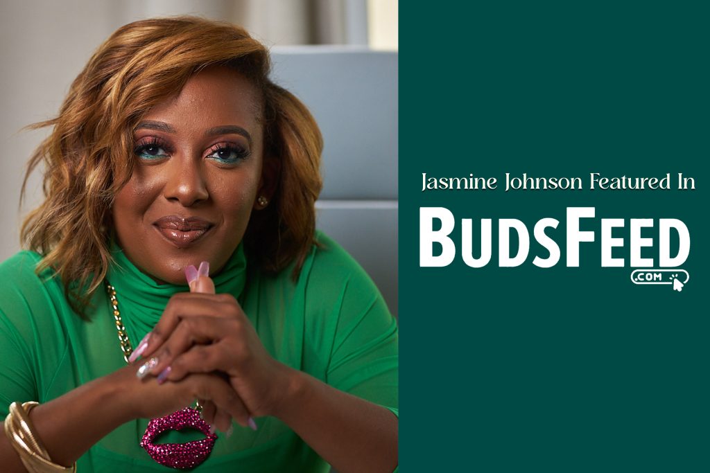 GŪD Essence CEO Jasmine Johnson during her BudsFeed interview, highlighting her work as a Florida cannabis brand focused on patient-first cannabis and wellness.
