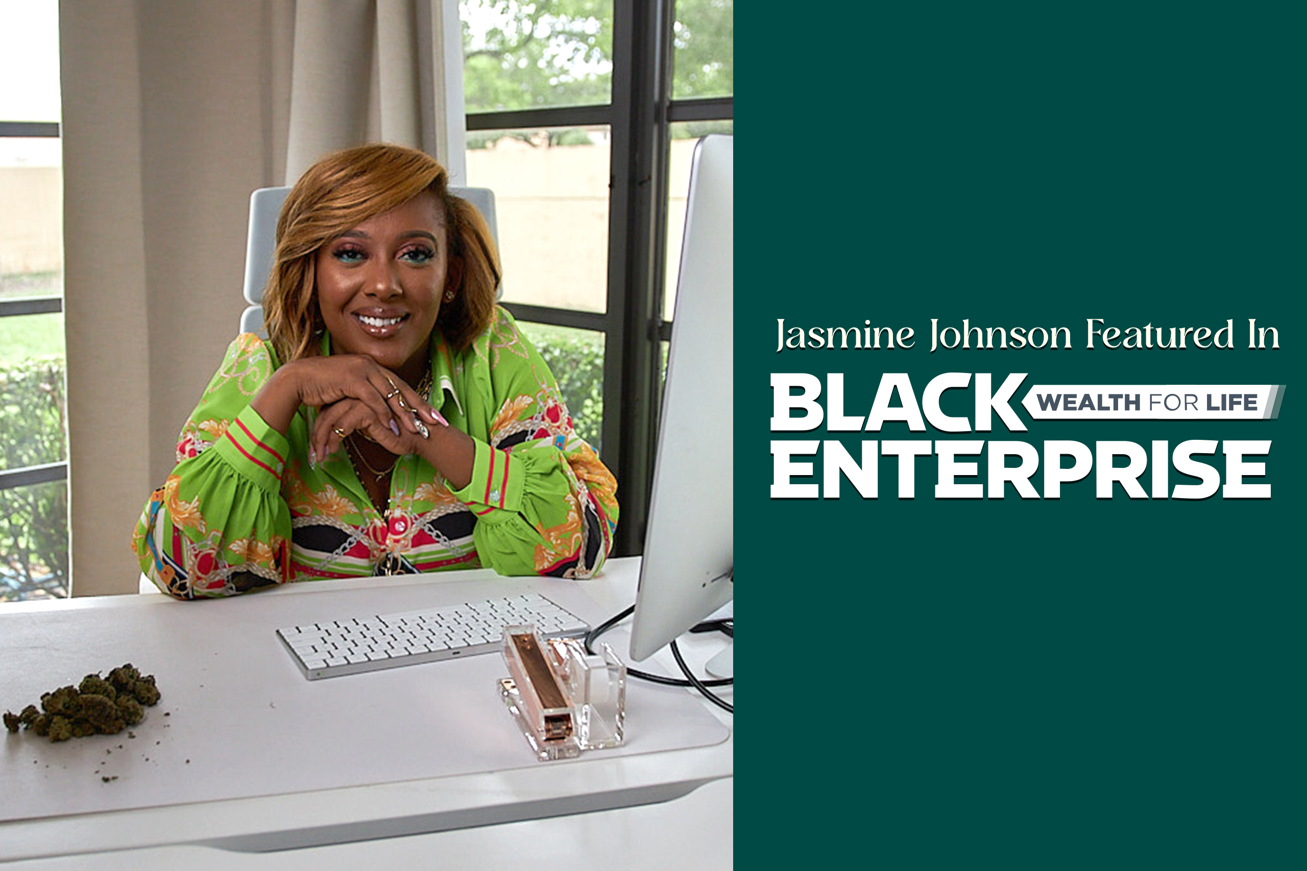 Jasmine Johnson inside GŪD Essence, the new Black woman-owned cannabis dispensary in Clearwater, Florida.