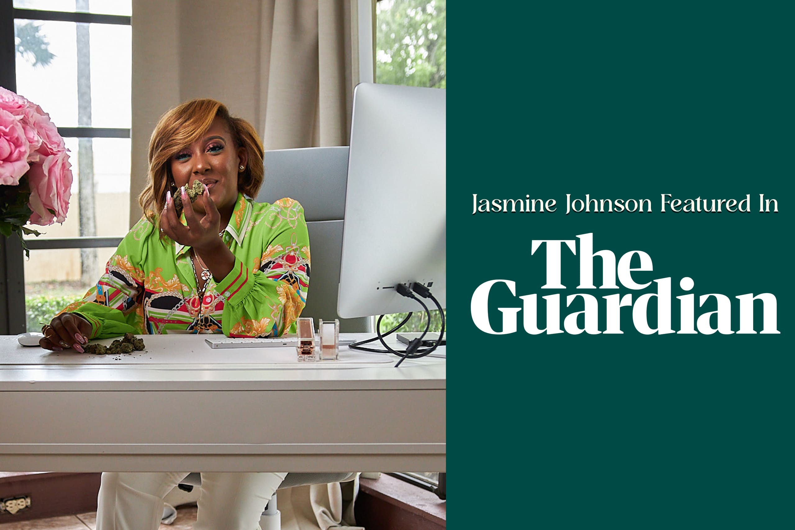 GŪD Essence CEO Jasmine Johnson featured in The Guardian discussing her work building a Florida patient-first cannabis brand focused on wellness and access.